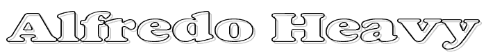 Alfredo Heavy Hollow Expanded font